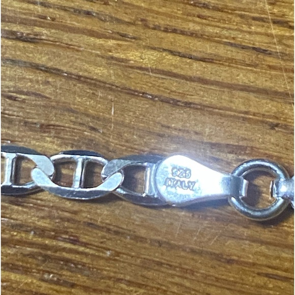 Menโs Solid Sterling Silver Mariner Design Necklace. - Picture 6 of 7